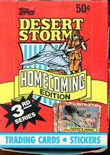 1991 TOPPS DESERT STORM HOMECOMING BOX 36 PACKS, 8 CARDS, 1 STICKER PER PACK  picture