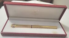 Vintage Must De Cartier Paris Gold Plated Red Lacquer Pen Personalized  picture