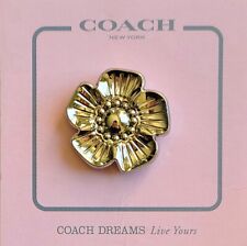 ⚡RARE⚡ PINTRILL x COACH 2019 Metal Silver Flower Coach Pin *BRAND NEW* 🌸 picture
