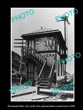 OLD 8x6 HISTORIC PHOTO OF PORTSMOUTH OHIO THE VERA RAILROAD SIGNAL TOWER 1930 picture