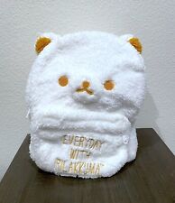 NEW San-X Rilakkuma Monochrome Fluffy Plush Backpack (White) from Japan picture