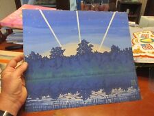 ORIGINAL VTG ART PAINTING Wm. P Brown WPB STRAIGHTS CARNIVAL SEARCHLIGHTS 1948 picture
