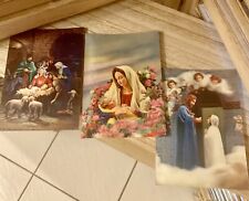 3D Collector Series  Dimension Vintage postcards- 3 Religious Jesus picture