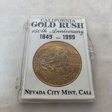 1849-1999 BRONZE Medallion 150th Anniversary CALIFORNIA GOLD RUSH Coin picture