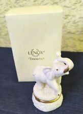 Lenox Treasures .. The Good Luck Elephant .. 1st Issue trinket box w/charm picture