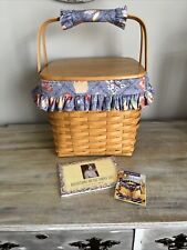 Longaberger 1998 Grandma Bonnie’s Large Two Pie Basket Liner Protector Combo picture