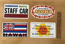 Lot Of 4 Rare Vintage Hawaii 80’s Stickers PJ Hawaiian Decals picture