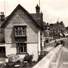 Vintage RPPC Bridge Hotel Whitbread House Market Square St Neots Postcard UK picture