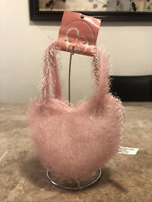 NWT Cute Pink Heart Purse with Zipper 6
