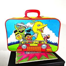 Vintage 90s Sesame Street Suitcase Luggage Vtg 1990s ERO Canvas Bag picture