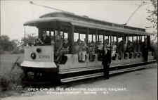 Kennebunkport ME Seashore Electric Railway Trolley Eastern Illus c1950s RPPC picture