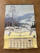 Vintage 1944 International Harvester Schaefer Company Wall Calendar picture