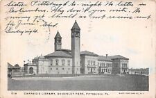 Pittsburgh Pennsylvania Carnegie Library 1901 UDB Postcard picture