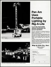 1969 Pan Am Airlines at JFK Terminal Rig-A-Lite Co. inc retro photo print ad L34 picture