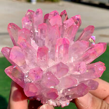 314G New find pink phantom quartz crystal cluster mineral sample picture