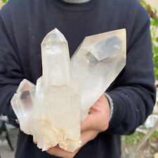 2.3lb Natural Clear White Quartz Crystal Cluster Rough Specimen Healing picture