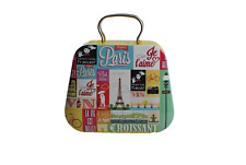Mini Suitcase Paris France Graphic Tin Gift Box for Small Treasures picture