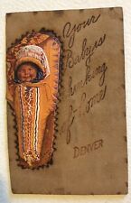 Denver Baby Papoose Native Americana HH Tammen On Leather Postcard c 1910s VTG picture