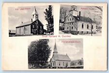 Three Hartland Vermont VT Postcard Methodist First Universalist Churches 1910 picture