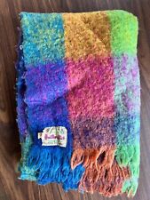 Vintage Heather Mist Mohair Blanket 72x48 Hand Loomed Scotland GREAT COLORS picture