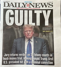 2024 Historic Daily New Newspaper Donald Trump Verdict May 31 2024 Campaign News picture