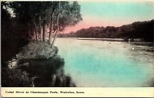 Cedar River Chautauqua Park Waterloo Iowa IA Antique Postcard DB WOB Note UNP picture