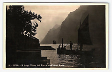 Vtg Postcard Rppc Lake Shore Seen From The Park of The Lido Hotel Venice Italy picture