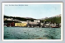 Ketchikan AK-Alaska, The Water Front, Antique, Vintage Souvenir Postcard picture
