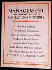 1925 Management & Administration in Manufacturing Industries December C342 picture