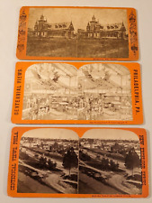 (3) 1876 Centennial Stereoview Photo New Excelsior Bird's Eye Pennsylvania picture