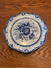 VTG Gzhel Hand Painted Blue and White Wall Plate Artist Signed picture