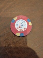 1 ONE $5 Las Vegas Paris Hotel Casino Poker Chip picture