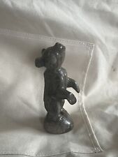 VTG NATIVE AMERICAN SOAPSTONE FETISH BEAR SIGNED “X” STANDS 5” TALL VINTAGE picture