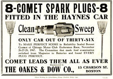 1908 Original Comet Spark Plugs Ad. Oakes Dow Boston + Babcock Electric Buffalo picture