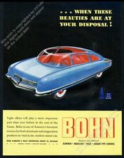 1946 streamlined future car art Bohn Aluminum vintage print ad picture