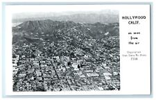 c1940's Hollywood California CA, Seen From The Air RPPC Photo Postcard picture
