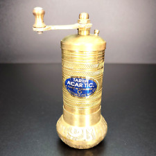 Vintage Turkish Brass Ornate Coffee Spice Nut Grinder picture