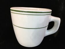 Vintage Sterling China Restaurant Ware Green Stripe Coffee Mug picture