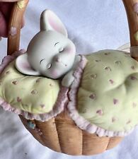 Japan Music Box Ceramic Sleeping Mouse With Quilt San Francisco Music picture