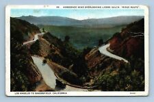 c1920s Horseshoe Bend Overlooking Liebre Gulch Ridge Route LA to Bakersfield CA picture