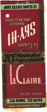 Le Claire, 70 Furnished Apartments, Moline, Illinois Vintage Matchbook Cover picture