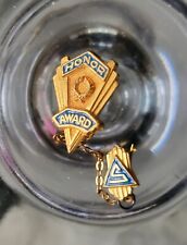 Antique Gold Enamel Honor Award Pin picture