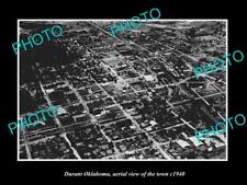OLD 8x6 HISTORIC PHOTO OF DURANT OKLAHOMA AERIAL VIEW OF THE TOWN c1940 picture