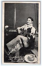 Mandan North Dakota ND Postcard Cowboy Ed Singer Country KGCU Radio c1905 picture