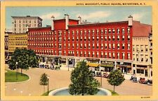 Hotel Woodruff Public Square Watertown N.Y. New York Vintage Linen Postcard UNP picture
