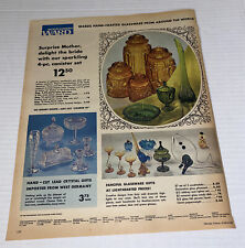 Vintage 1960s Moon & Stars Print AD Glassware Montgomery Wards Swung 1968 MCM picture
