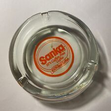 Vintage SANKA 100% Real Coffee Glass Cigarette Ashtray Tobacco Advertising picture
