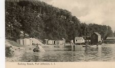circa 1910 Port Jefferson Long Island NY  postcard, Bathing Beach picture