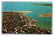 Postcard Edgartown Massachusetts Aerial View Martha's Vineyard picture