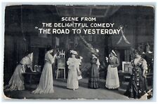 1908 Scene From The Delightful Comedy Theatre Play Crawfordsville IN Postcard picture
